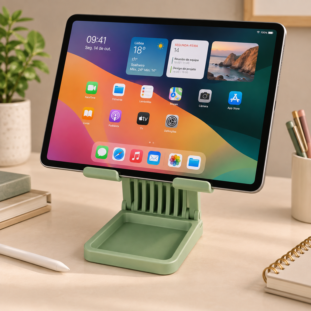 Suporte para tablet/telemóvel