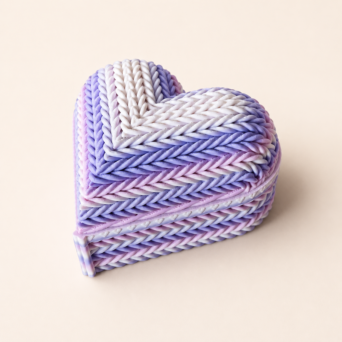 Porta-jóias coração de crochet