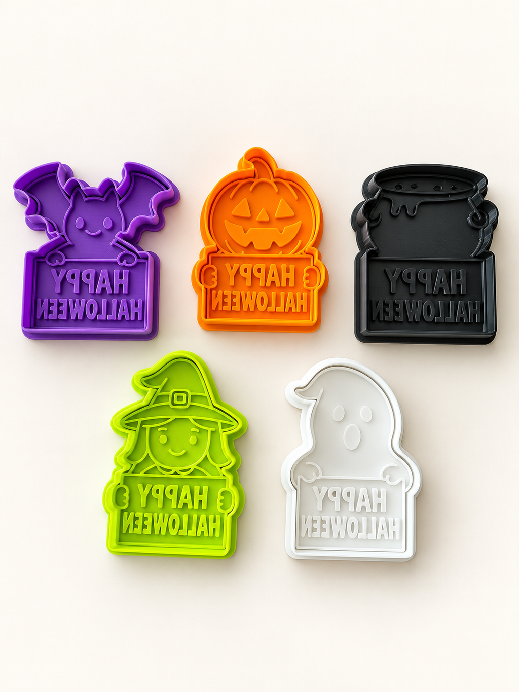 Cortadores de Biscoitos Halloween — Conjunto de 5