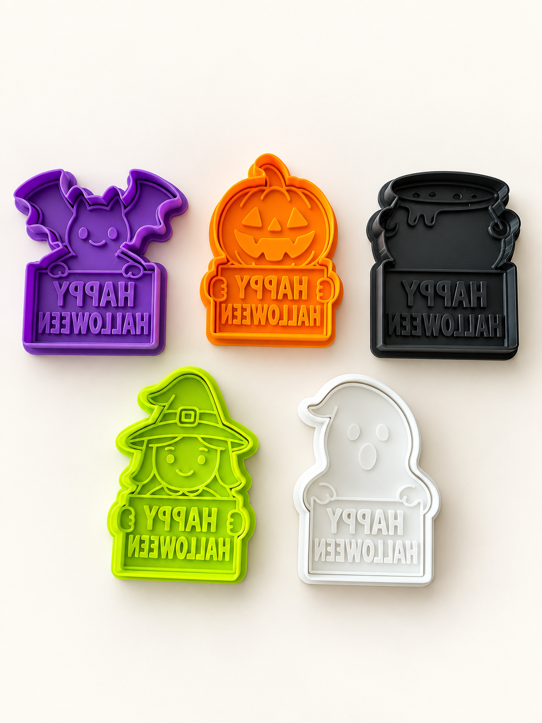 Cortadores de Biscoitos Halloween — Conjunto de 5
