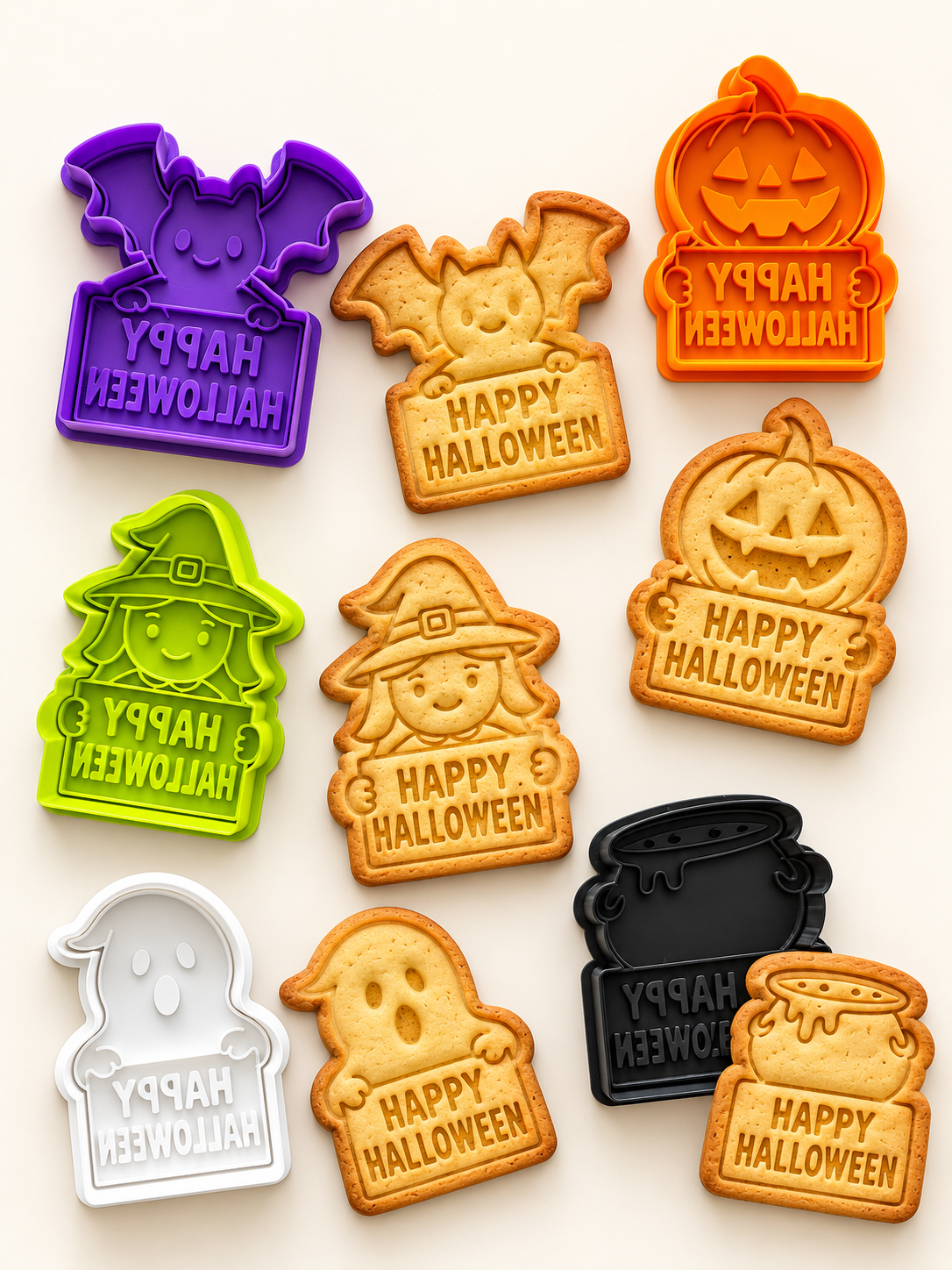 Cortadores de Biscoitos Halloween — Conjunto de 5