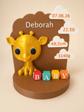 Recordação Personalizada de Nascimento com Girafa