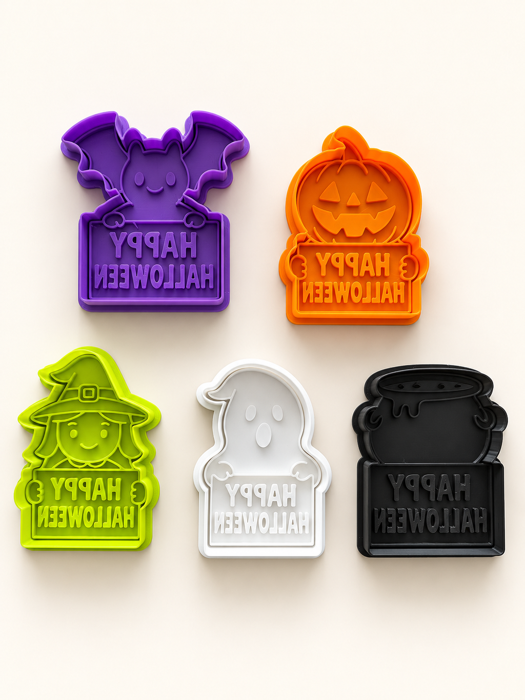 Cortadores de Biscoitos Halloween — Conjunto de 5